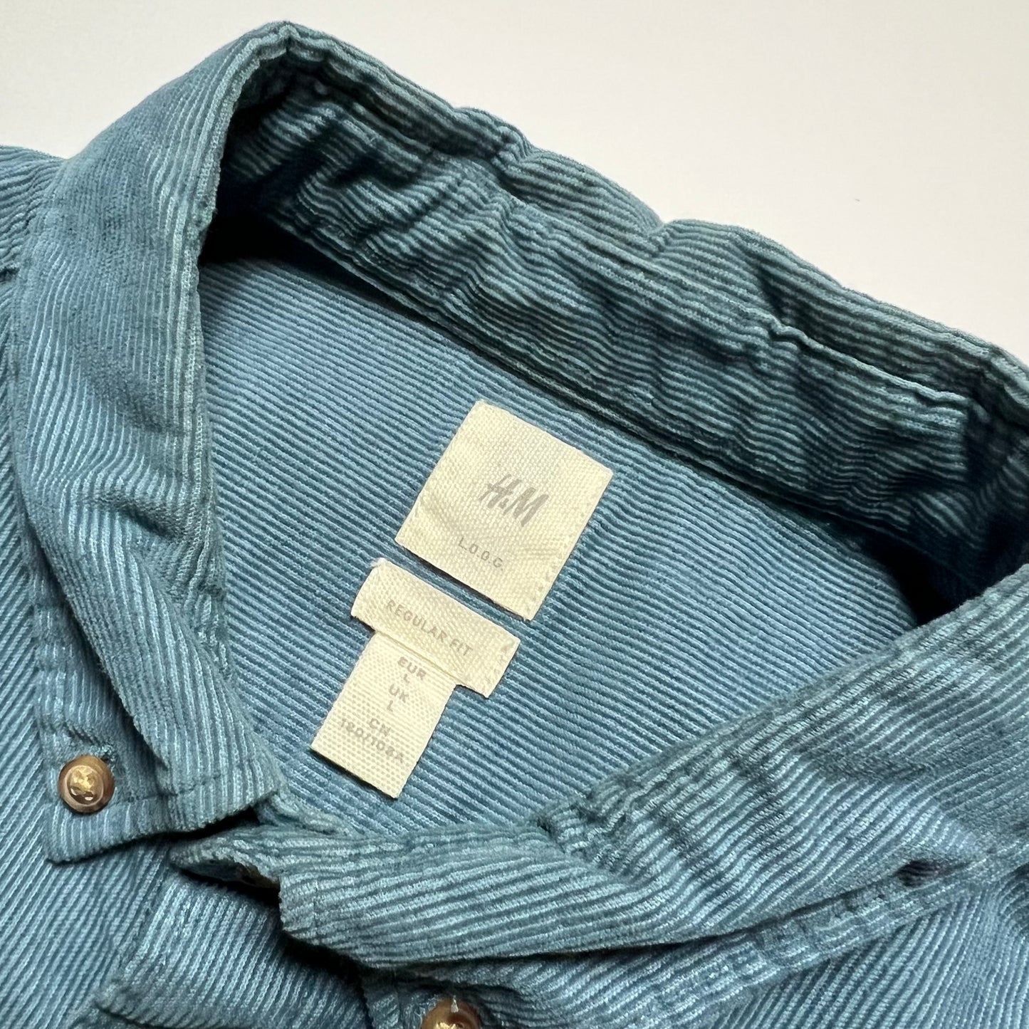 Retro H&M Cordhemd L - Cats on Stacks VNTG