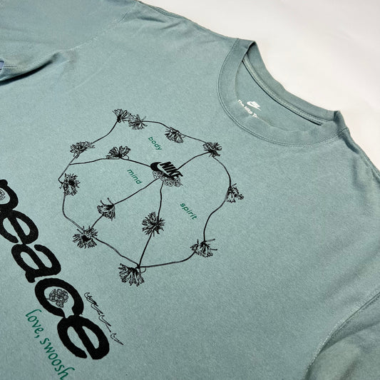 Nike Peace & Love Mintgreen T-Shirt L - Cats on Stacks VNTG
