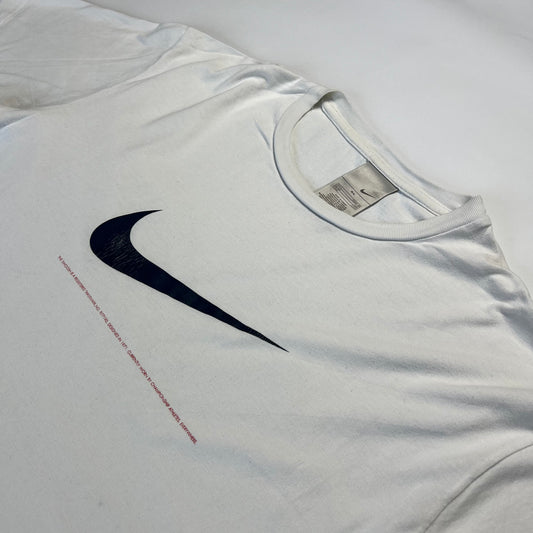 Vintage Y2K Nike Big Swoosh White T-Shirt L / XL - Cats on Stacks VNTG