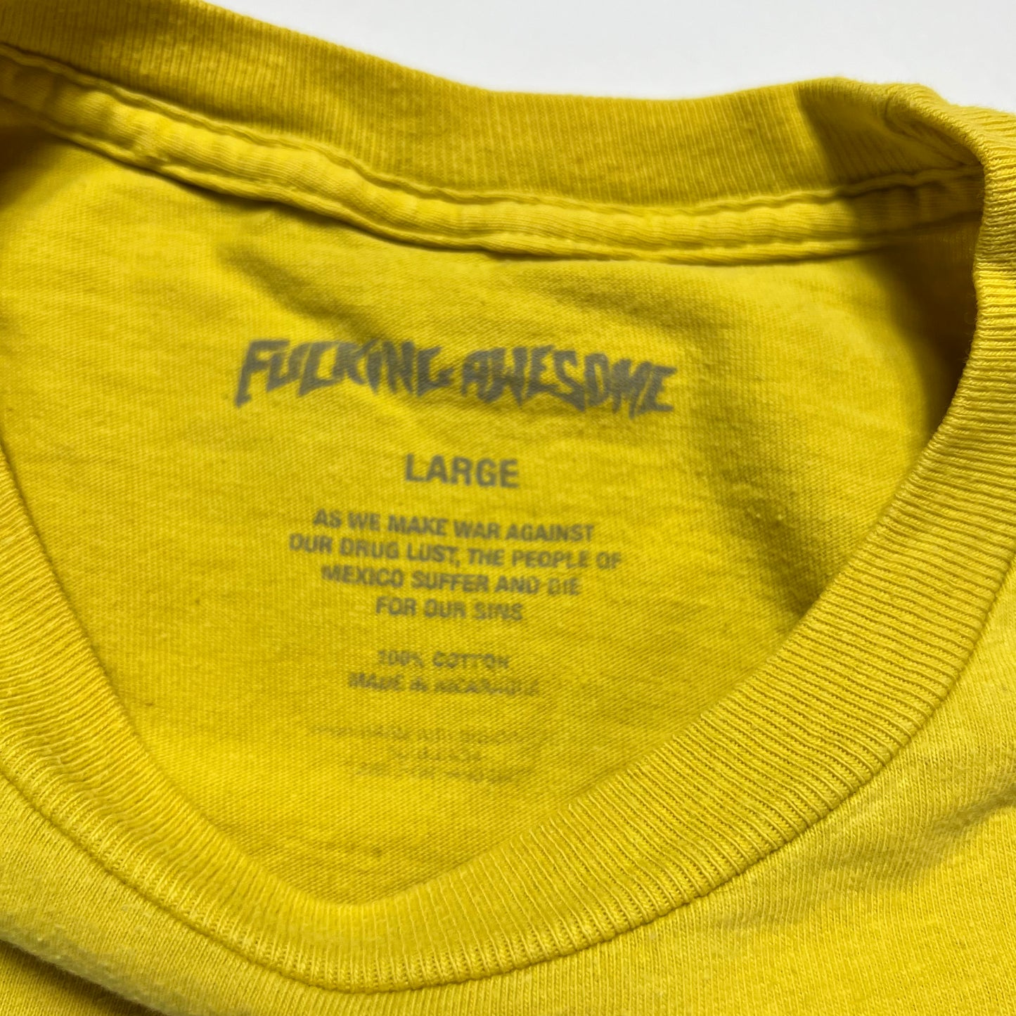 F*cking Awesome Yellow Skull T-Shirt M / L - Cats on Stacks VNTG