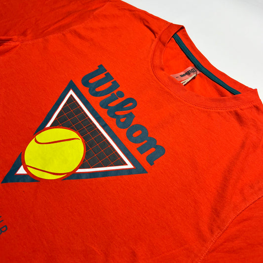Wilson Tennis Club Orange T-Shirt L - Cats on Stacks VNTG