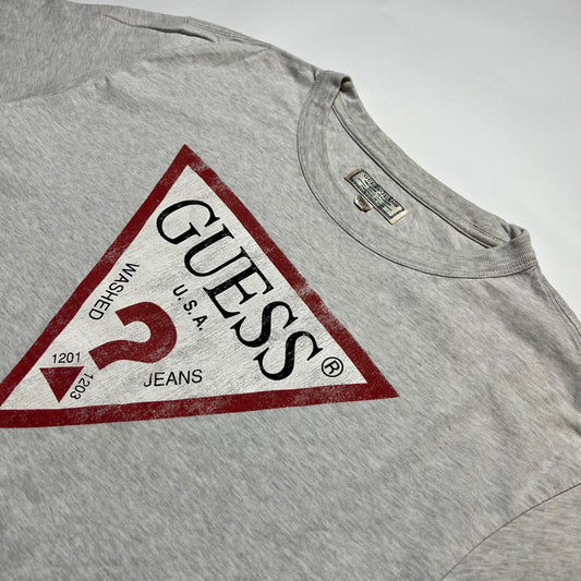 Vintage Guess Big Question Mark T-Shirt L / XL - Cats on Stacks VNTG