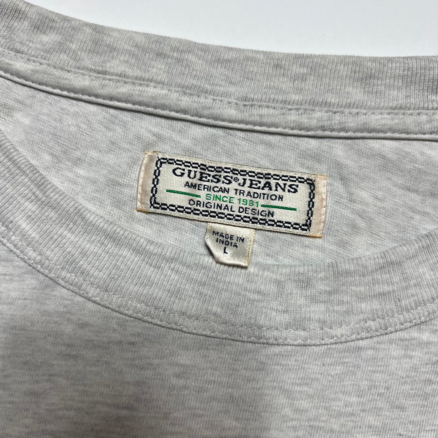 Vintage Guess Big Question Mark T-Shirt L / XL - Cats on Stacks VNTG