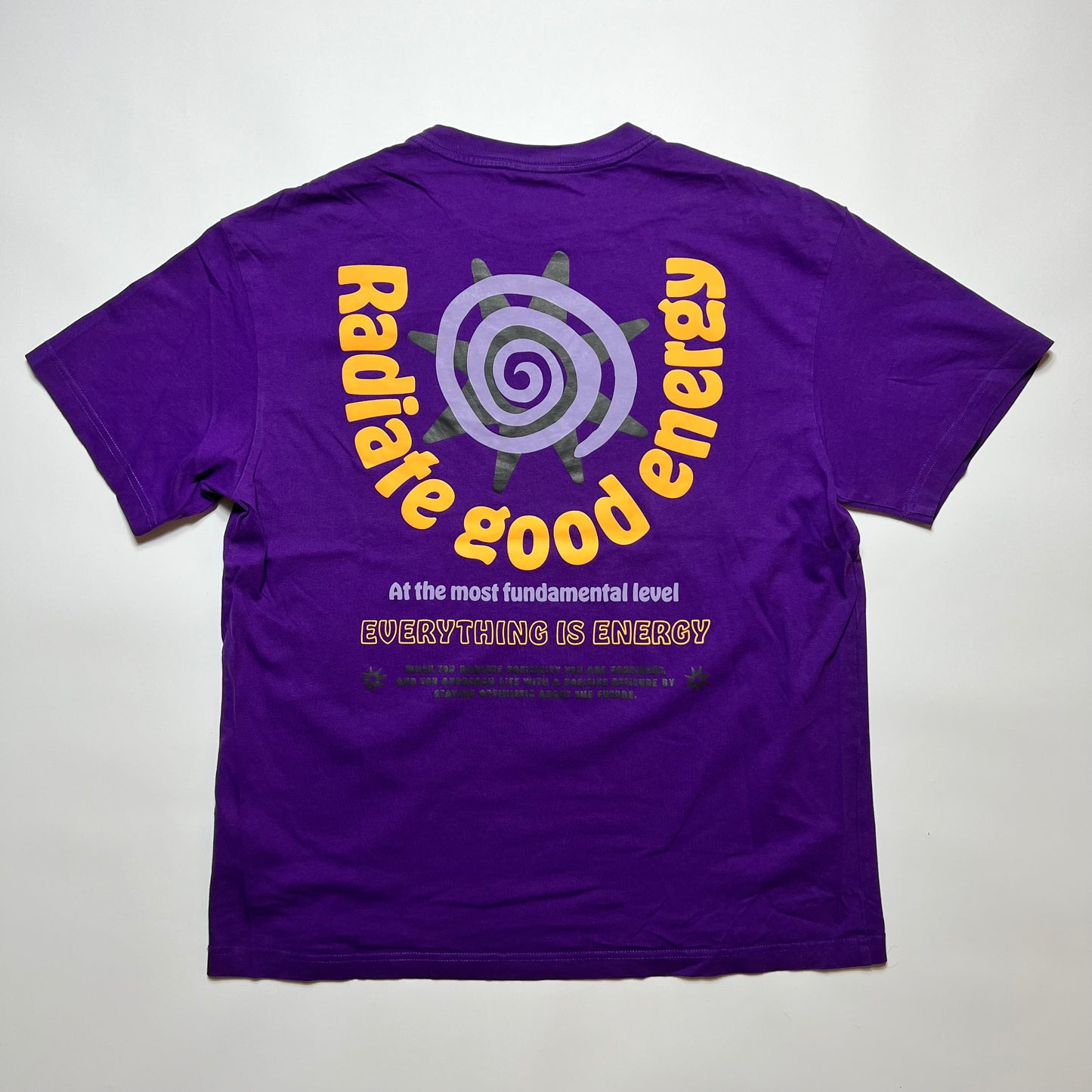 H&M Good Energy Purple T-Shirt M / L - Cats on Stacks VNTG