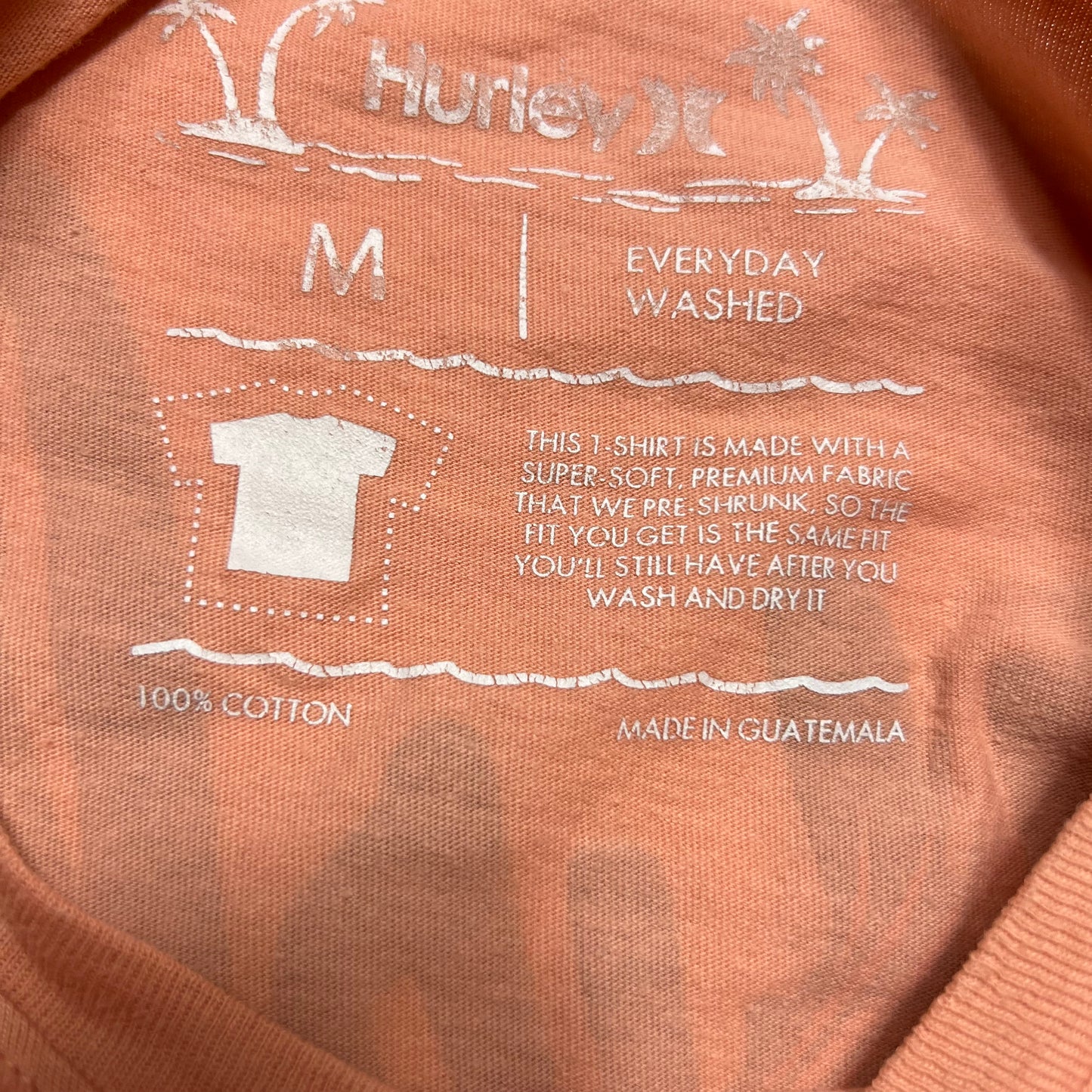 Hurley Paradise Peach T-Shirt S / M - Cats on Stacks VNTG