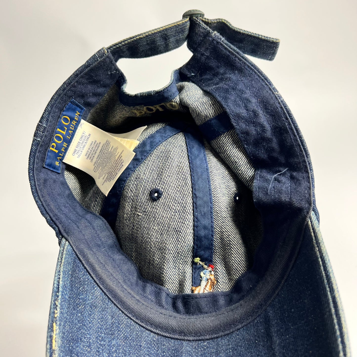 Denim Ralph Lauren Polo Strapback Cap - Cats on Stacks VNTG