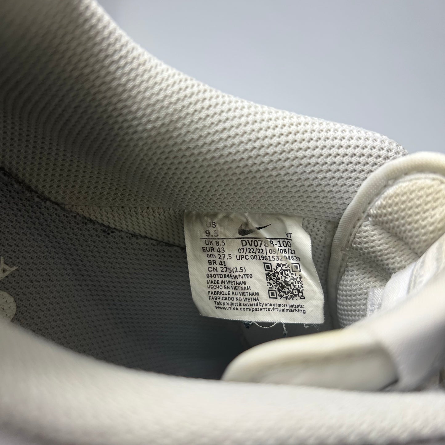 Nike Air Force 1 Low White Wolf Gray 43 / DV0788-100 - Cats on Stacks VNTG