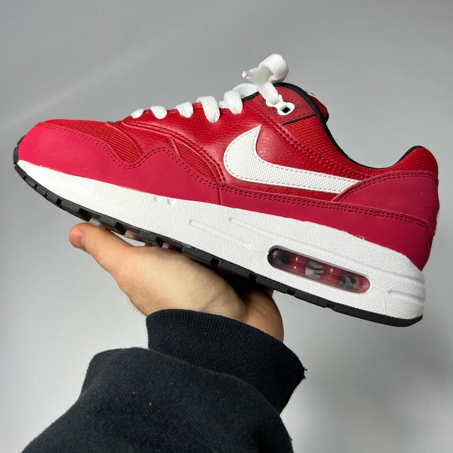Women´s Nike Air Max 1 GS Gym Red 38 / 807602-601 - Cats on Stacks VNTG