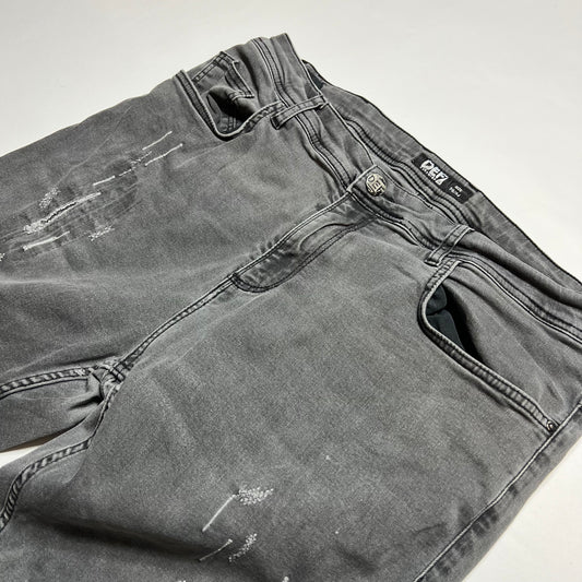Def Ripped Gray Jeans 38/34 - Cats on Stacks VNTG
