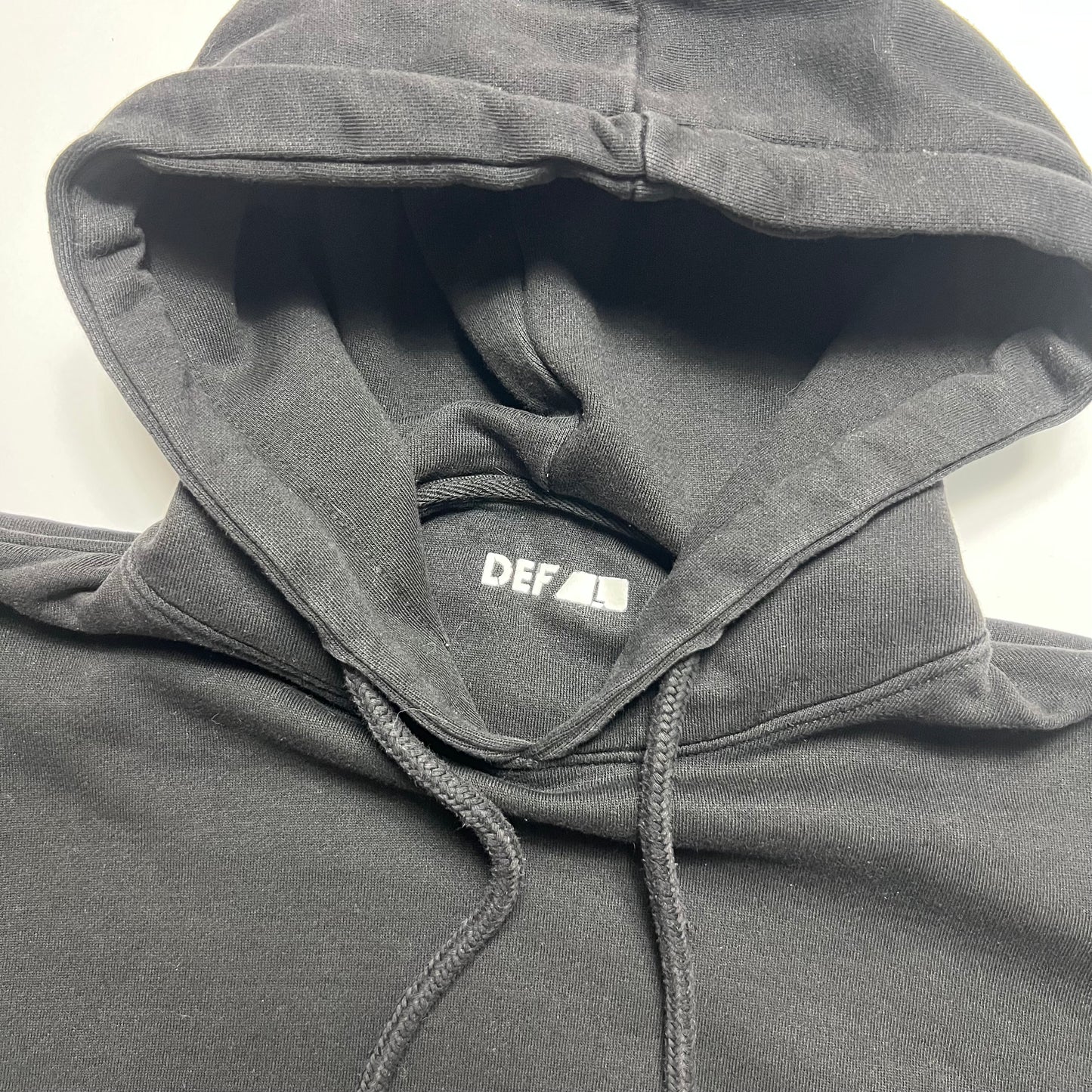 DEF Boxy Black & Gray Hoodie L - Cats on Stacks VNTG