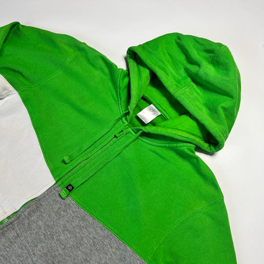 Sir Benni Miles Vintage 2000s Zip Hoodie Pullover grün weiß L - Cats on Stacks VNTG