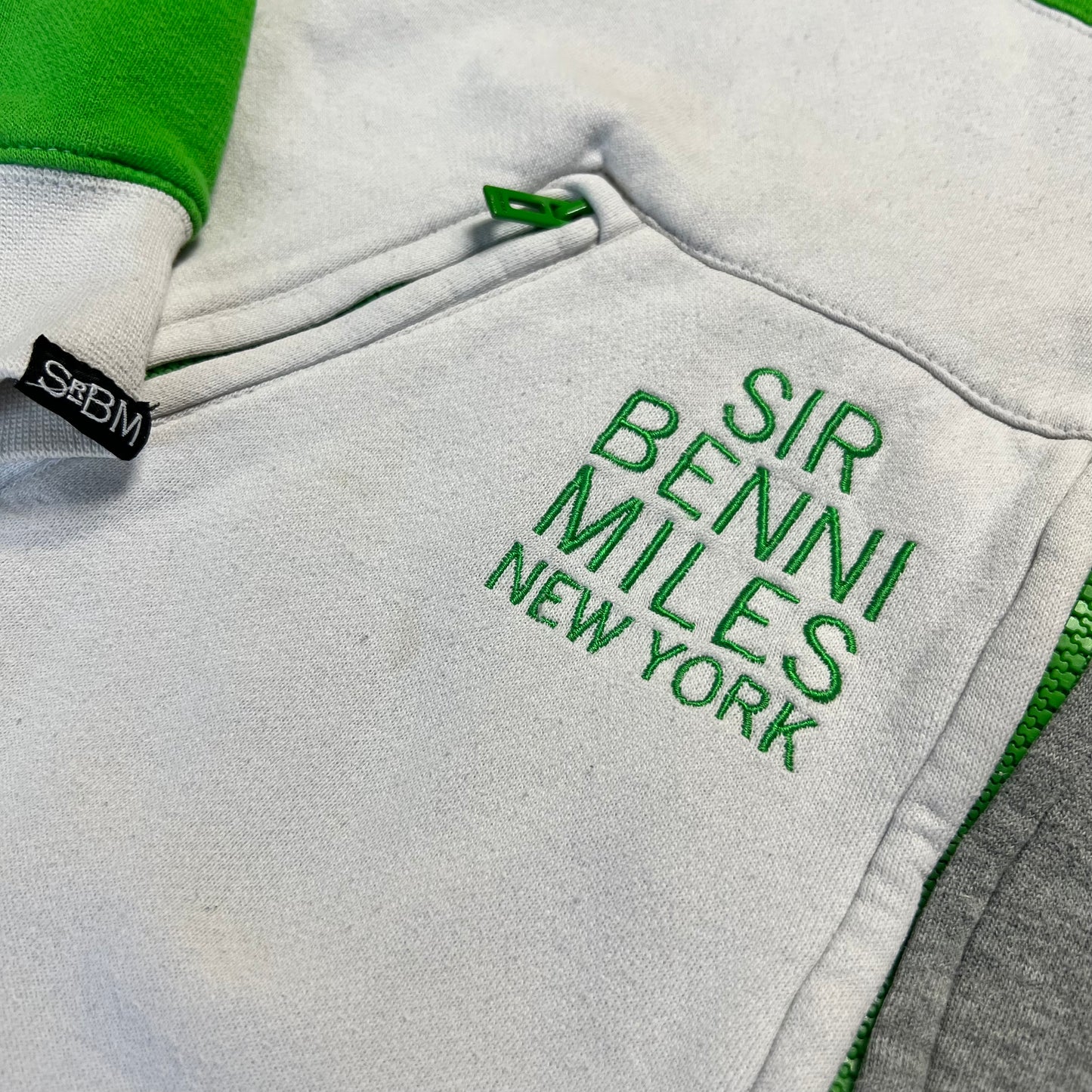 Vintage Sir Benni Miles Green Zip Hoodie L - Cats on Stacks VNTG