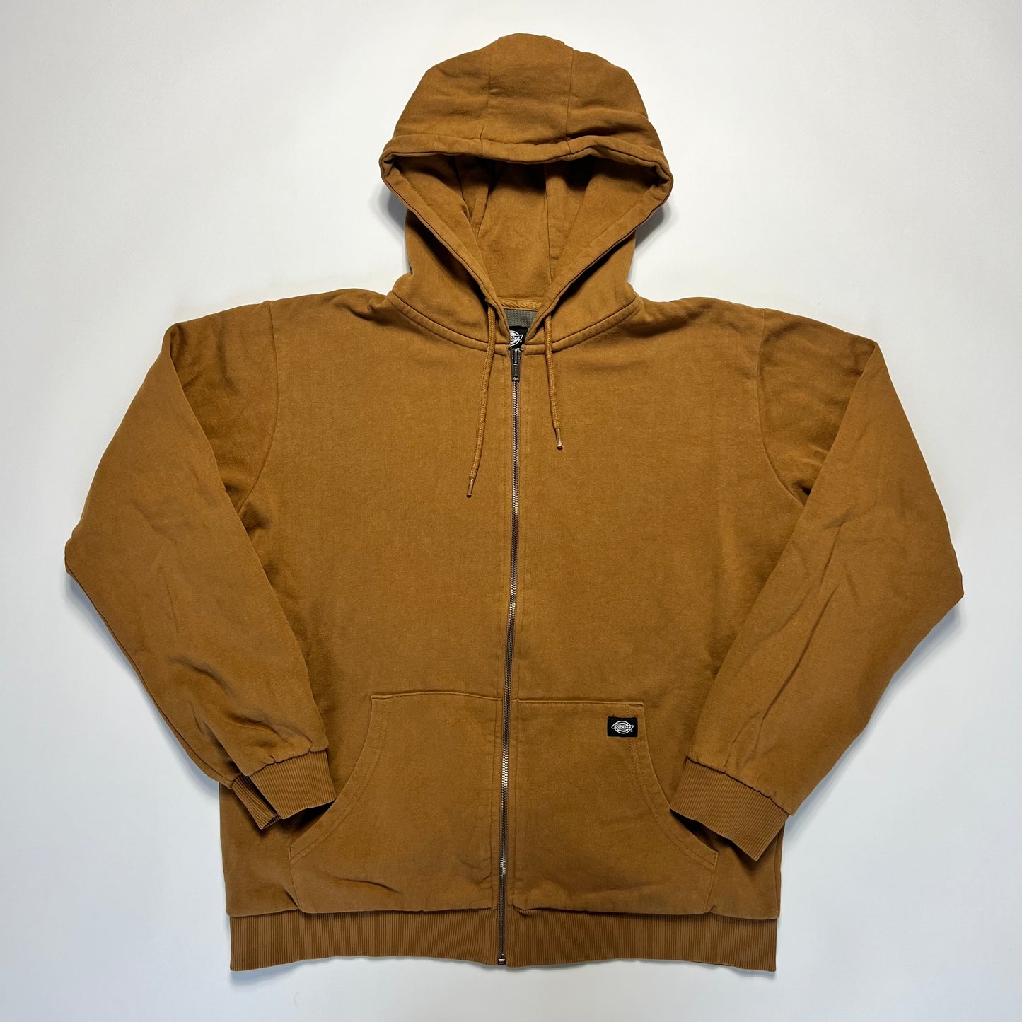 Y2K Dickies Lined Brown Zip Hoodie L - Cats on Stacks VNTG