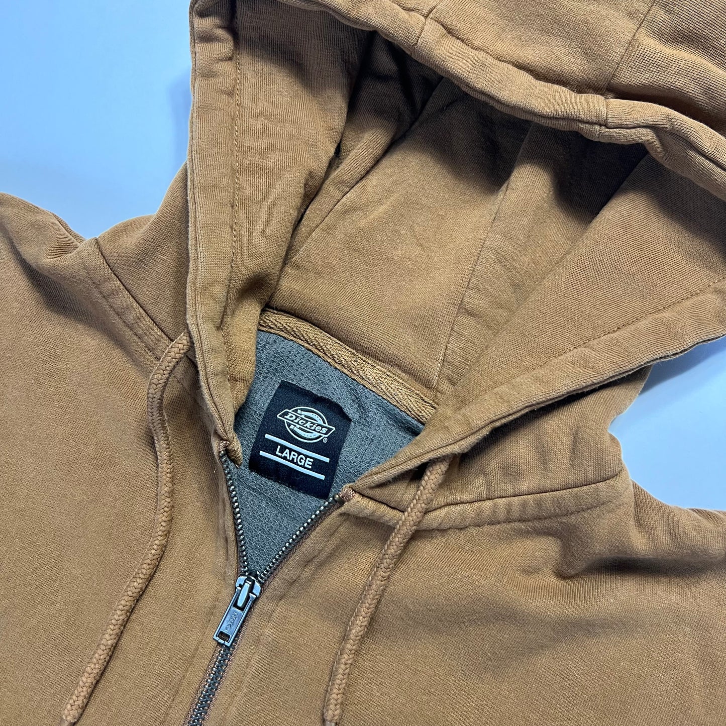 Y2K Dickies Lined Brown Zip Hoodie L - Cats on Stacks VNTG