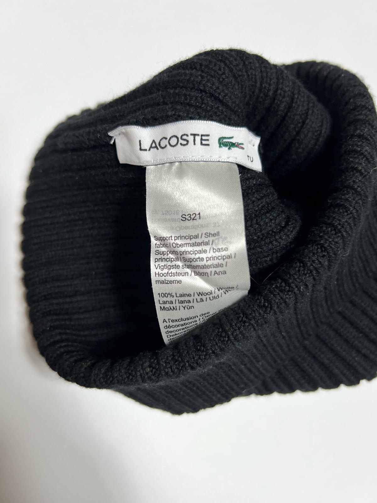 Lacoste Black Beanie - Cats on Stacks VNTG
