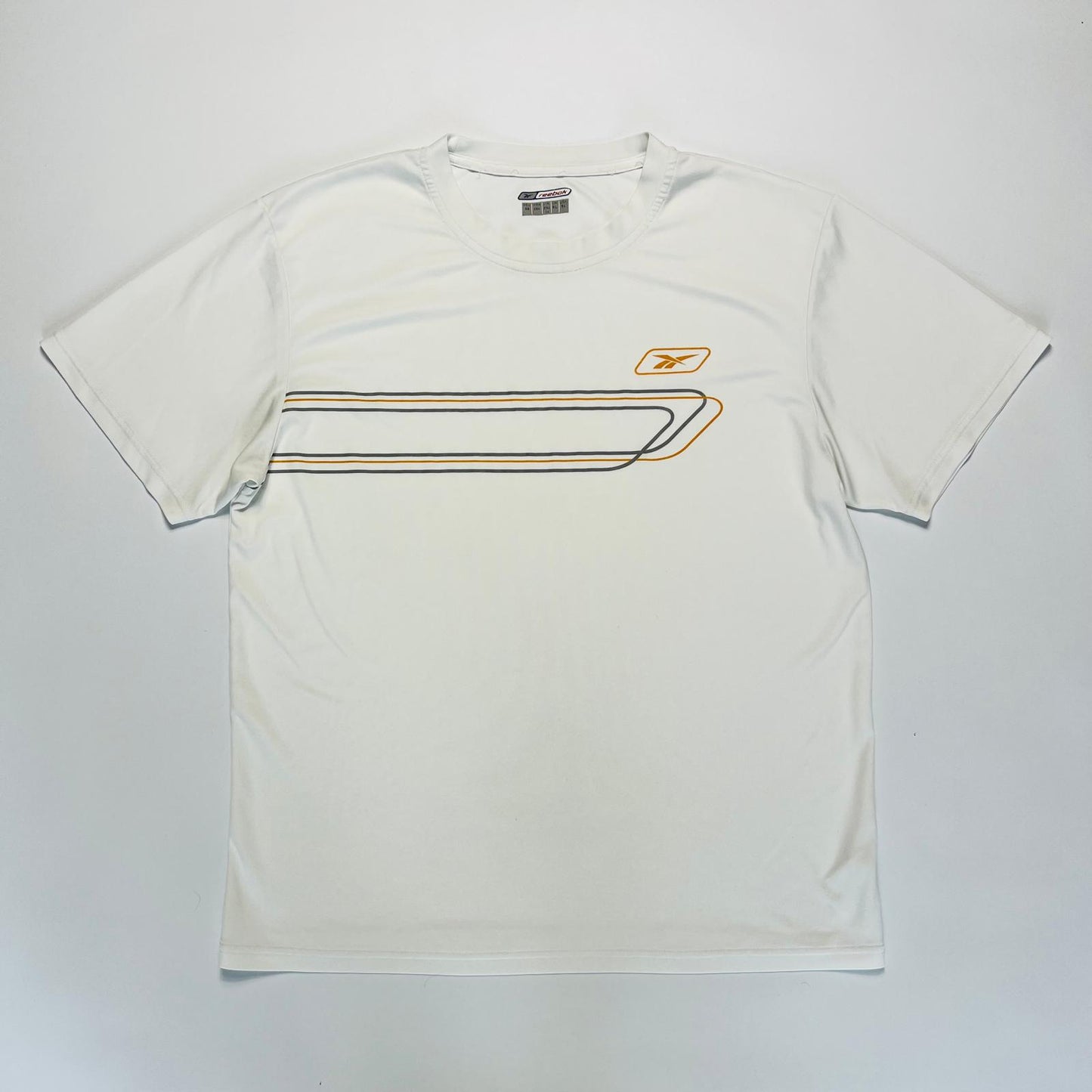 Y2K Reebok Sports White T-Shirt L - Cats on Stacks VNTG
