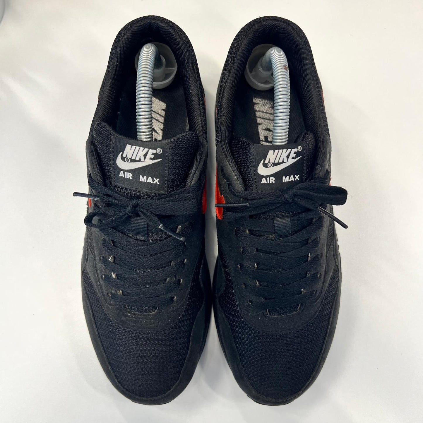 Nike Air Max 1 ID Orange Matt Schwarz 943756-983 Größe 42,5