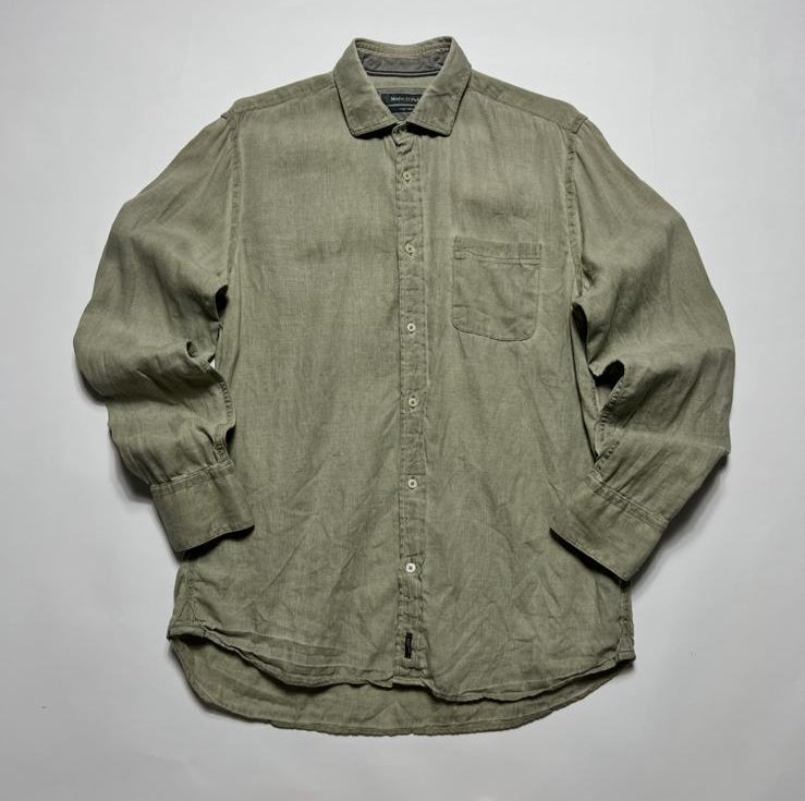 Marco Polo Pure Leinen Leinenhemd Vintage Fade grau M / L