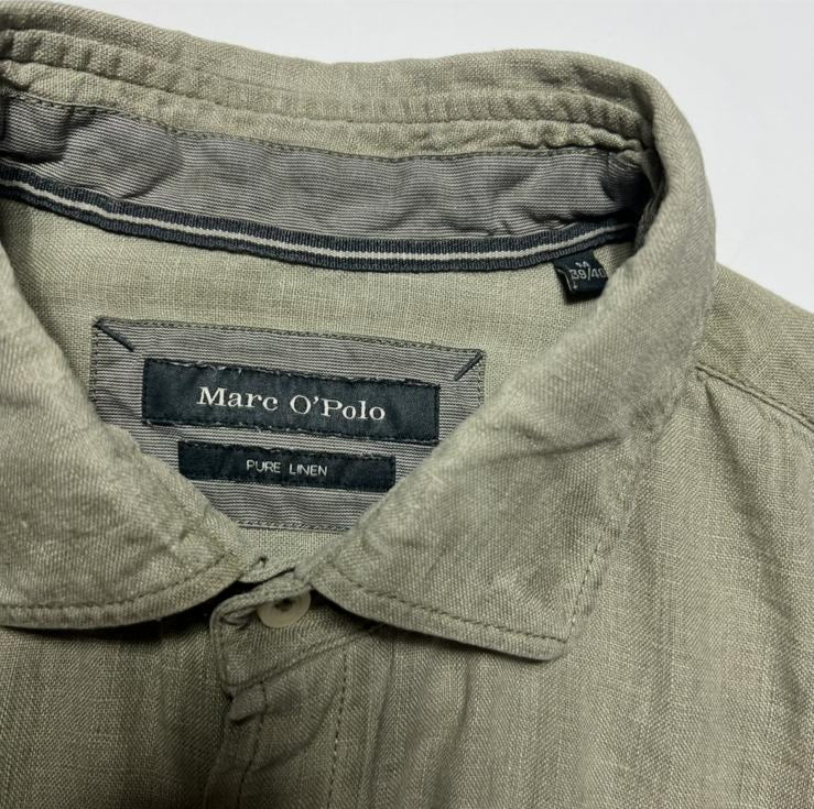 Marco Polo Pure Leinen Leinenhemd Vintage Fade grau M / L
