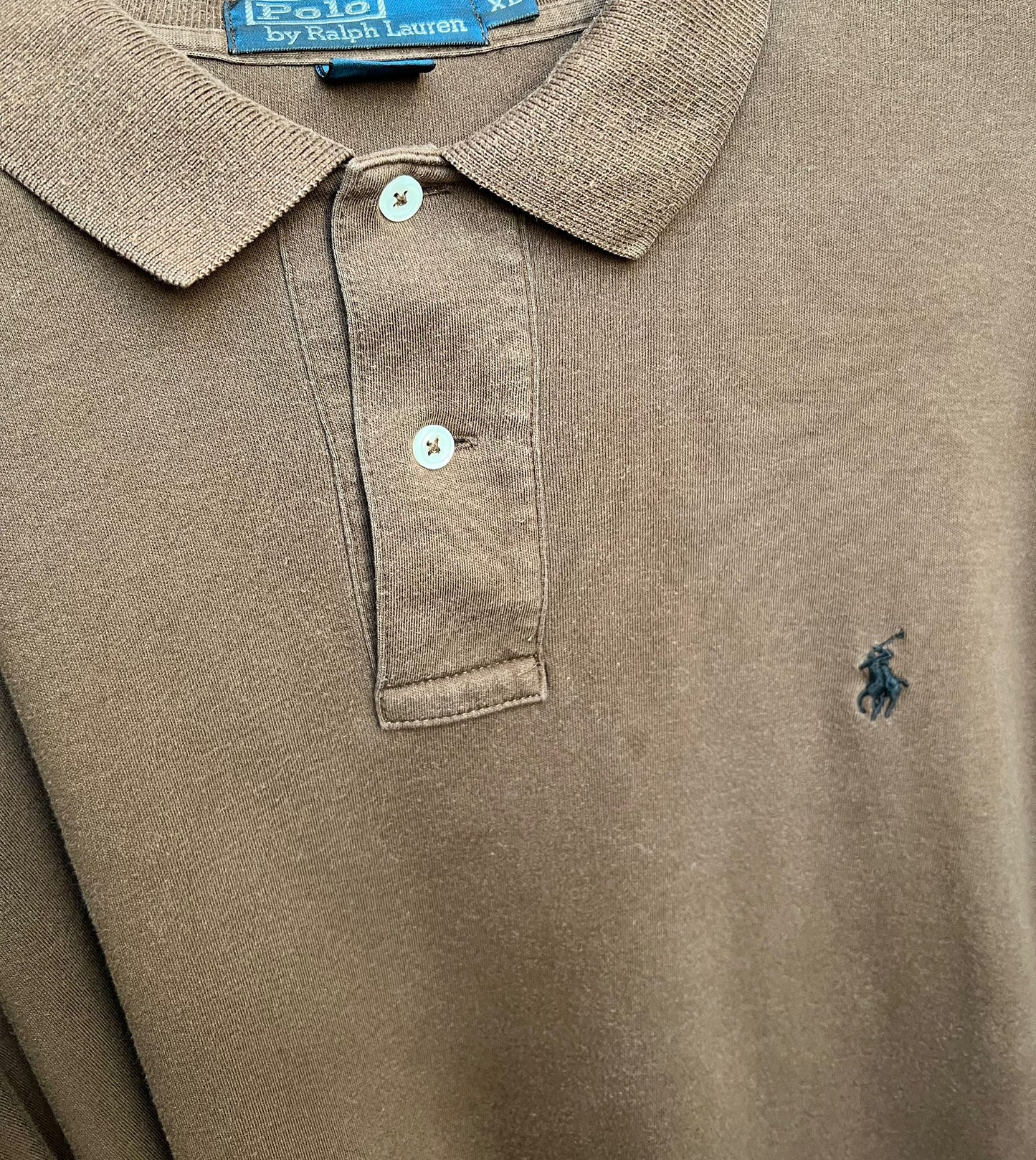 Vintage Ralph Lauren Brown Polo Shirt XL / XXL - Cats on Stacks VNTG