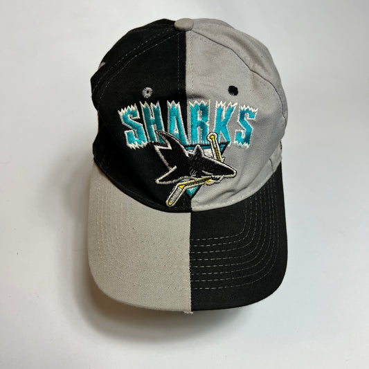 Vintage San Jose Sharks Hockey Snapback Cap - Cats on Stacks VNTG