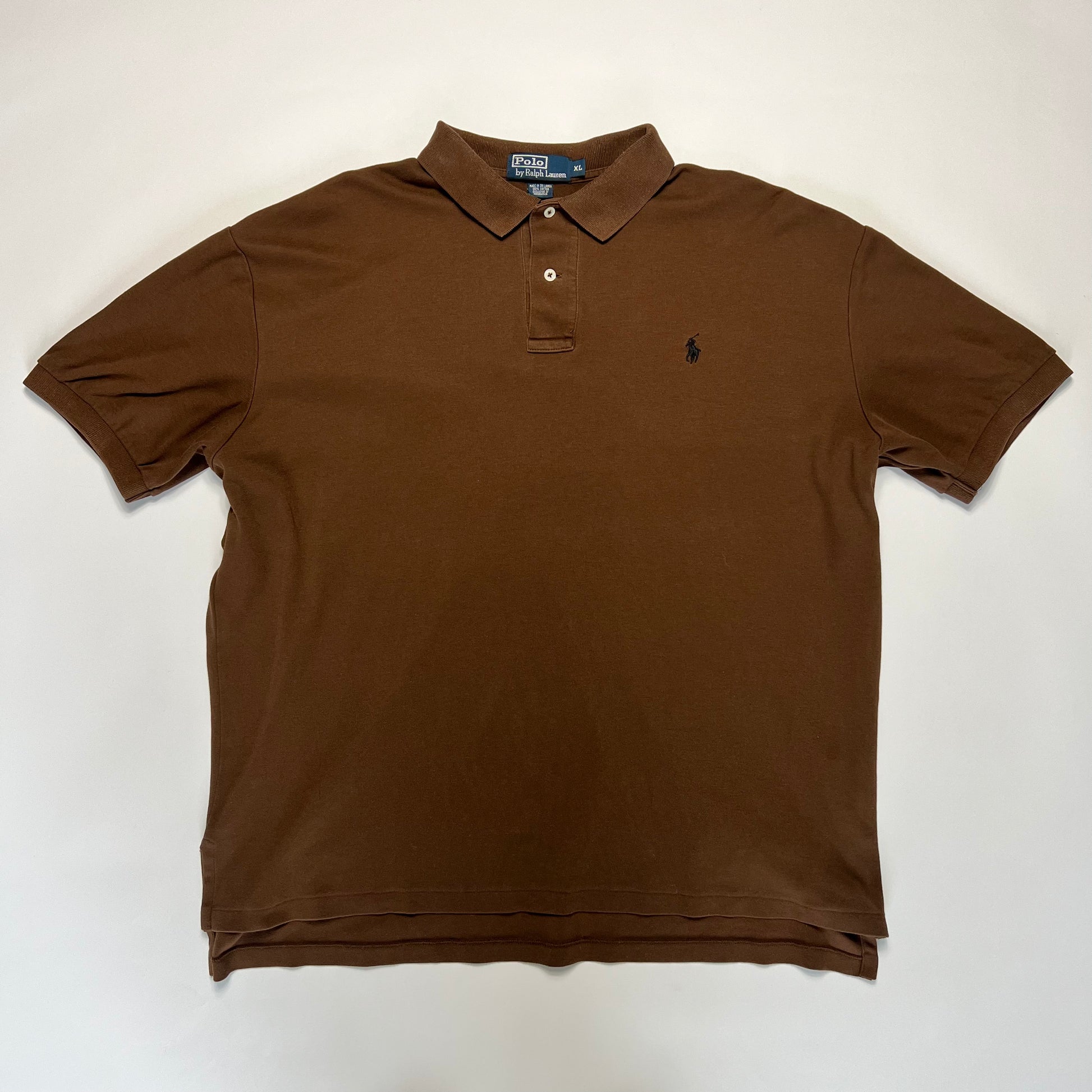 Vintage Ralph Lauren Brown Polo Shirt XL / XXL - Cats on Stacks VNTG