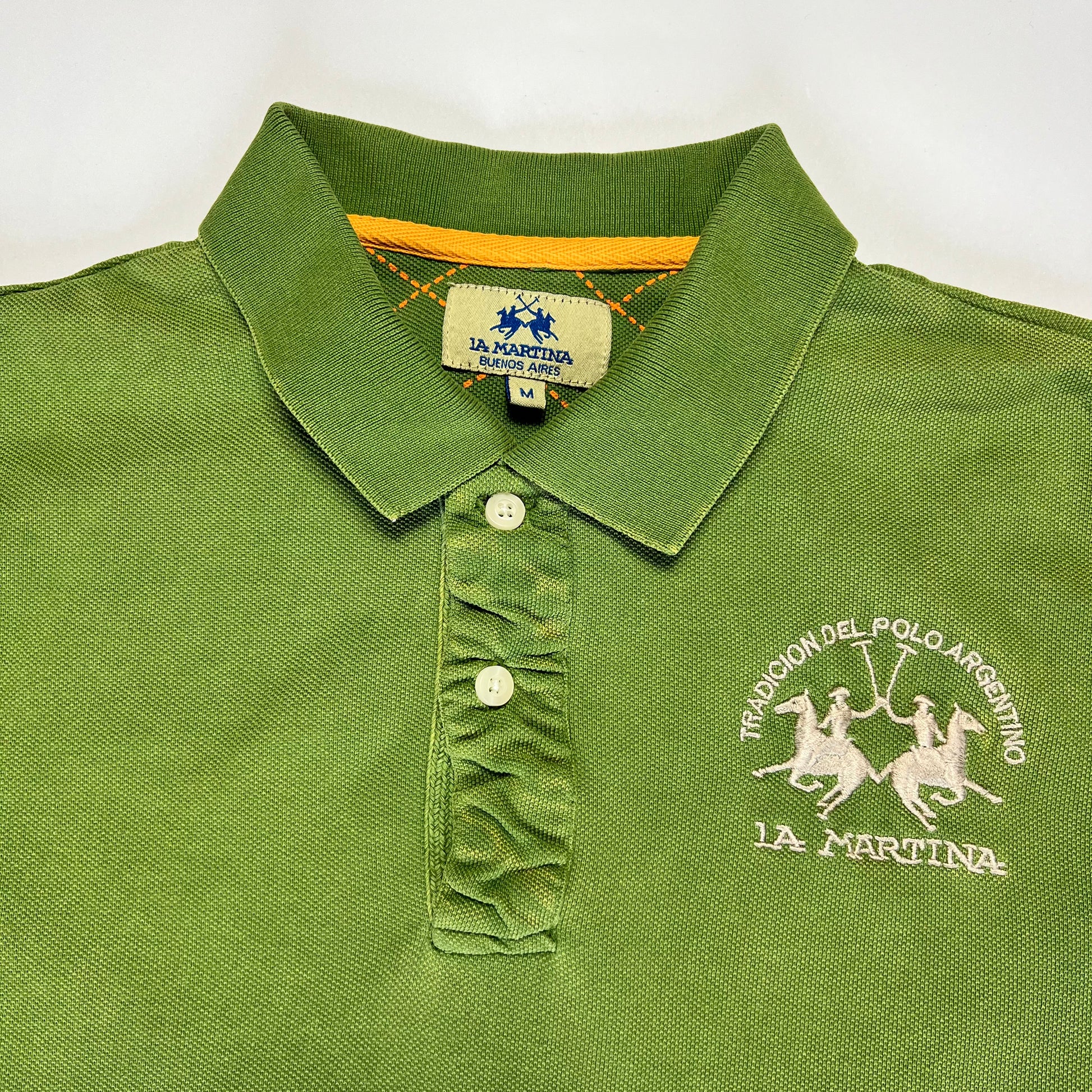 Vintage La Martina Green Polo Shirt M - Cats on Stacks VNTG
