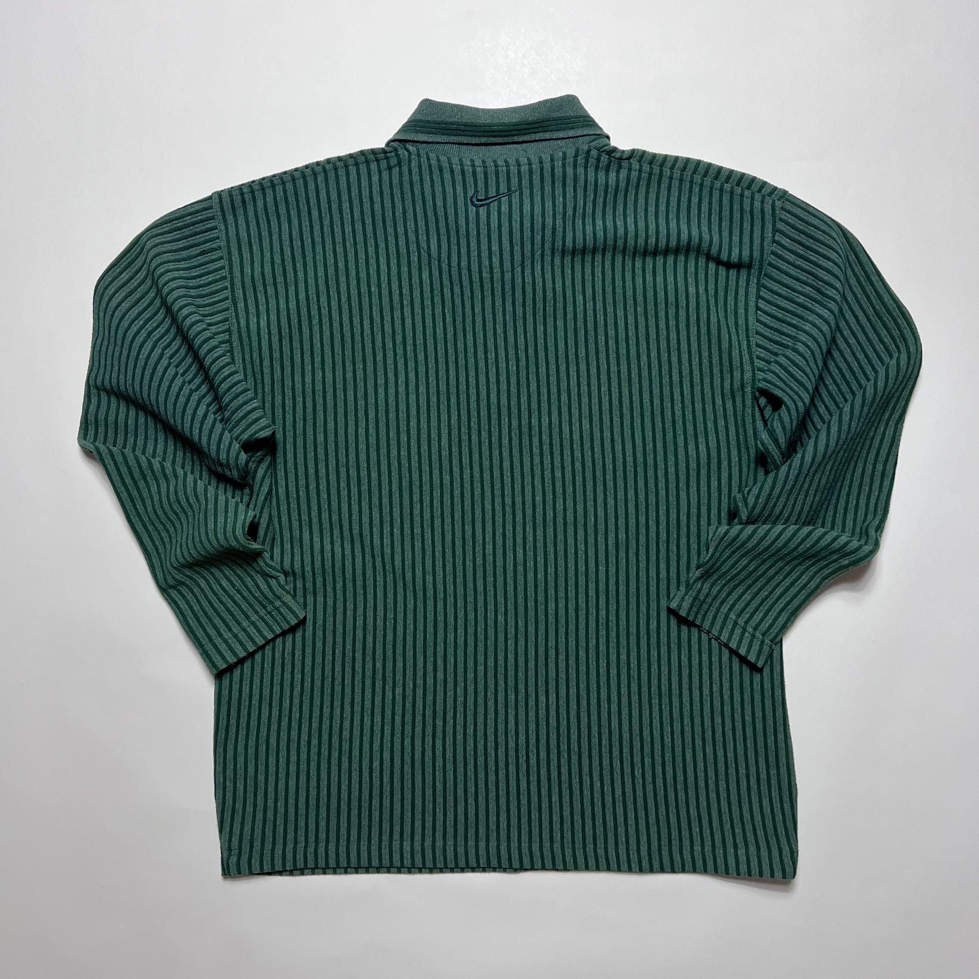 Vintage Nike Premier Green Polo Longsleeve Shirt L - Cats on Stacks VNTG