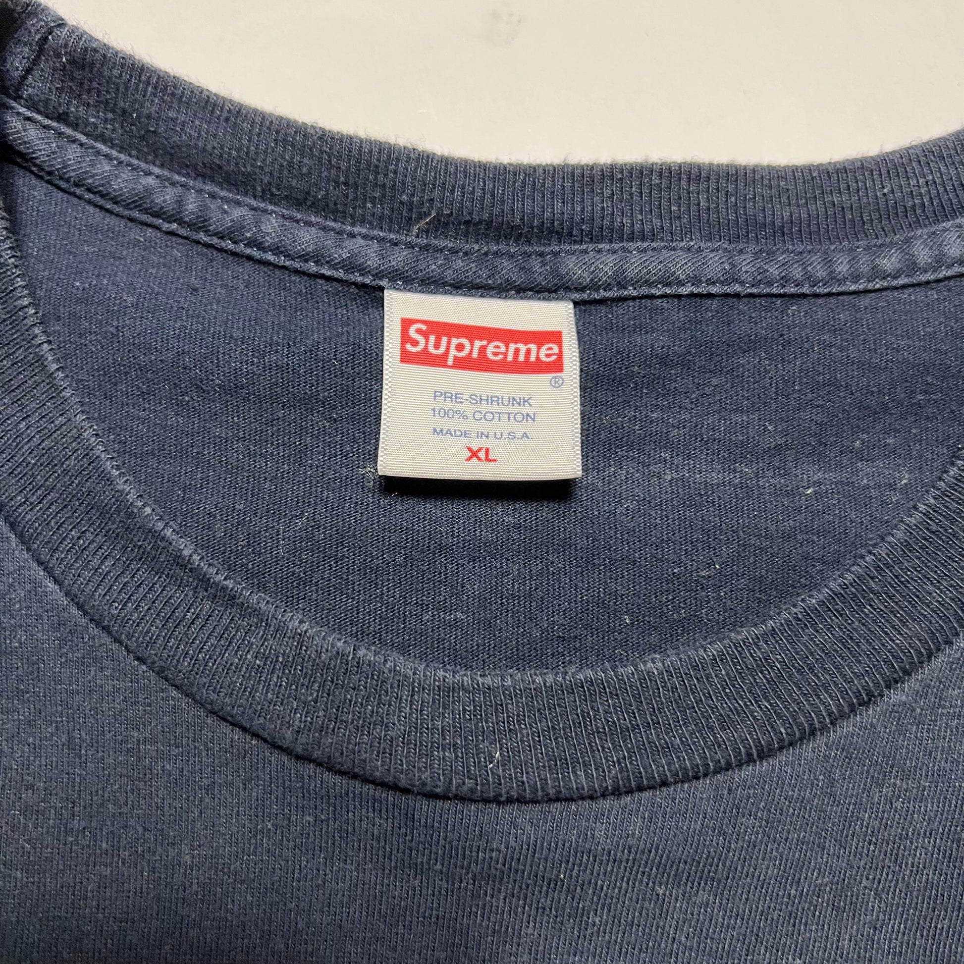 Supreme Arabic Studios Dark Blue T-Shirt L - Cats on Stacks VNTG