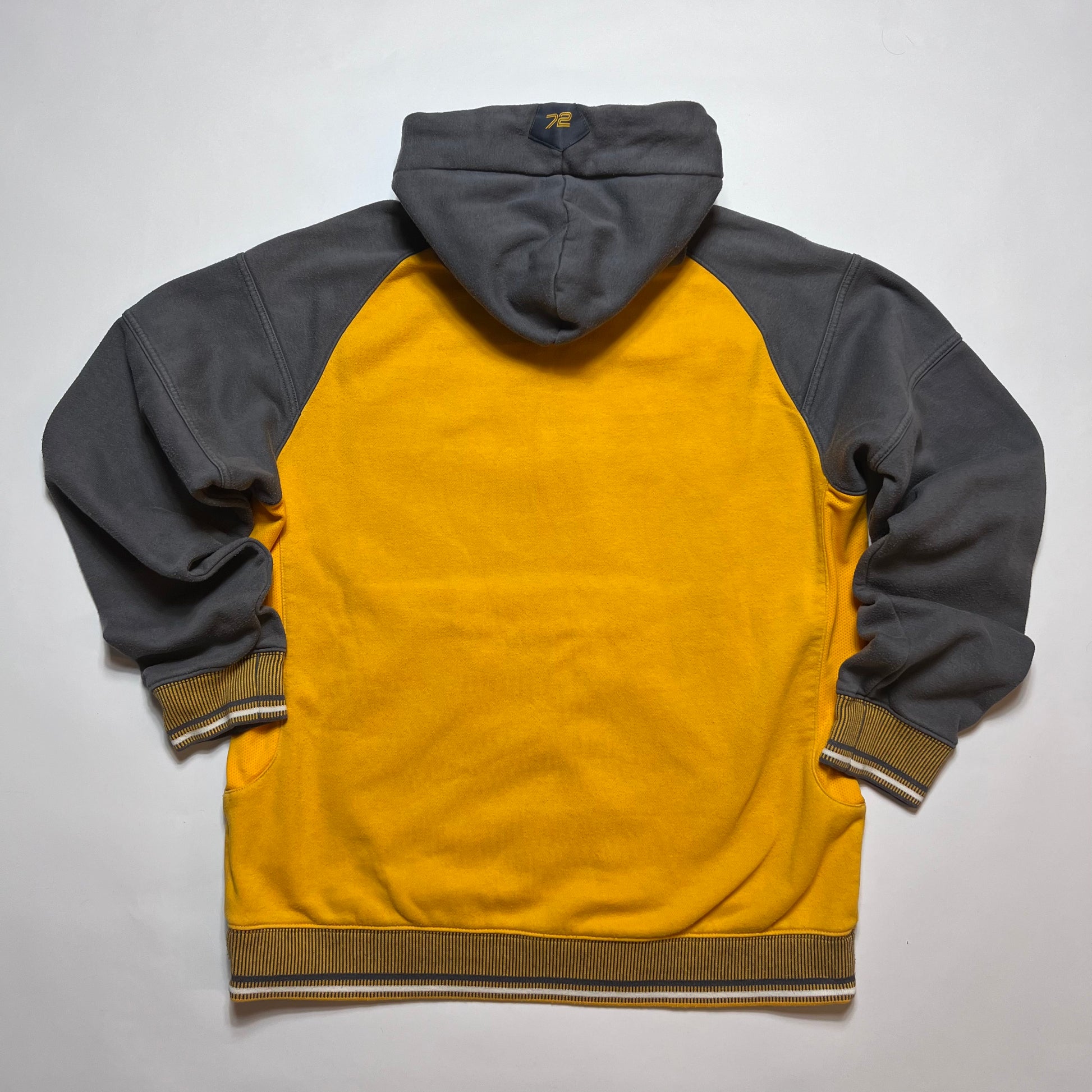 Vintage Nike Cortez Gray Yellow Hoodie M - Cats on Stacks VNTG