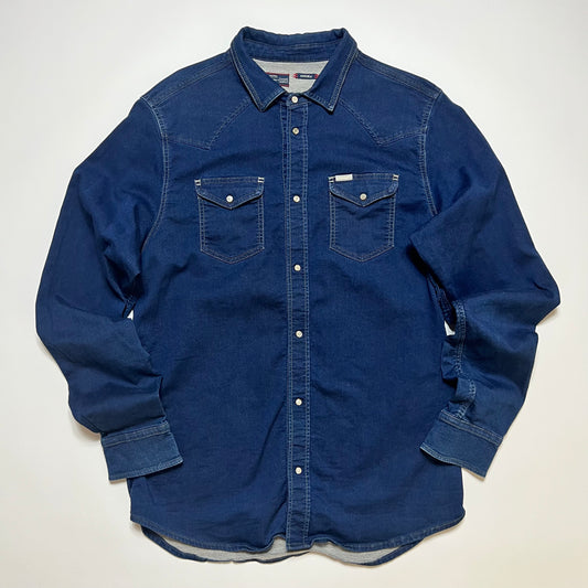 Y2K Retro Diesel Western Jeanshemd Shirt blau L - Cats on Stacks VNTG