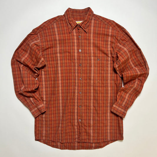 Vintage Camel Brick Red Hemd Shirt orange rot L - Cats on Stacks VNTG