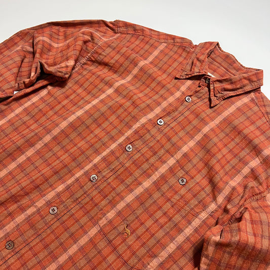 Vintage Camel Brick Red Hemd Shirt orange rot L - Cats on Stacks VNTG