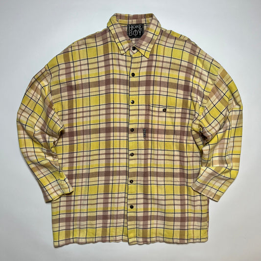 Vintage Home Boy Flanell Hemd Shirt gelb XL - Cats on Stacks VNTG