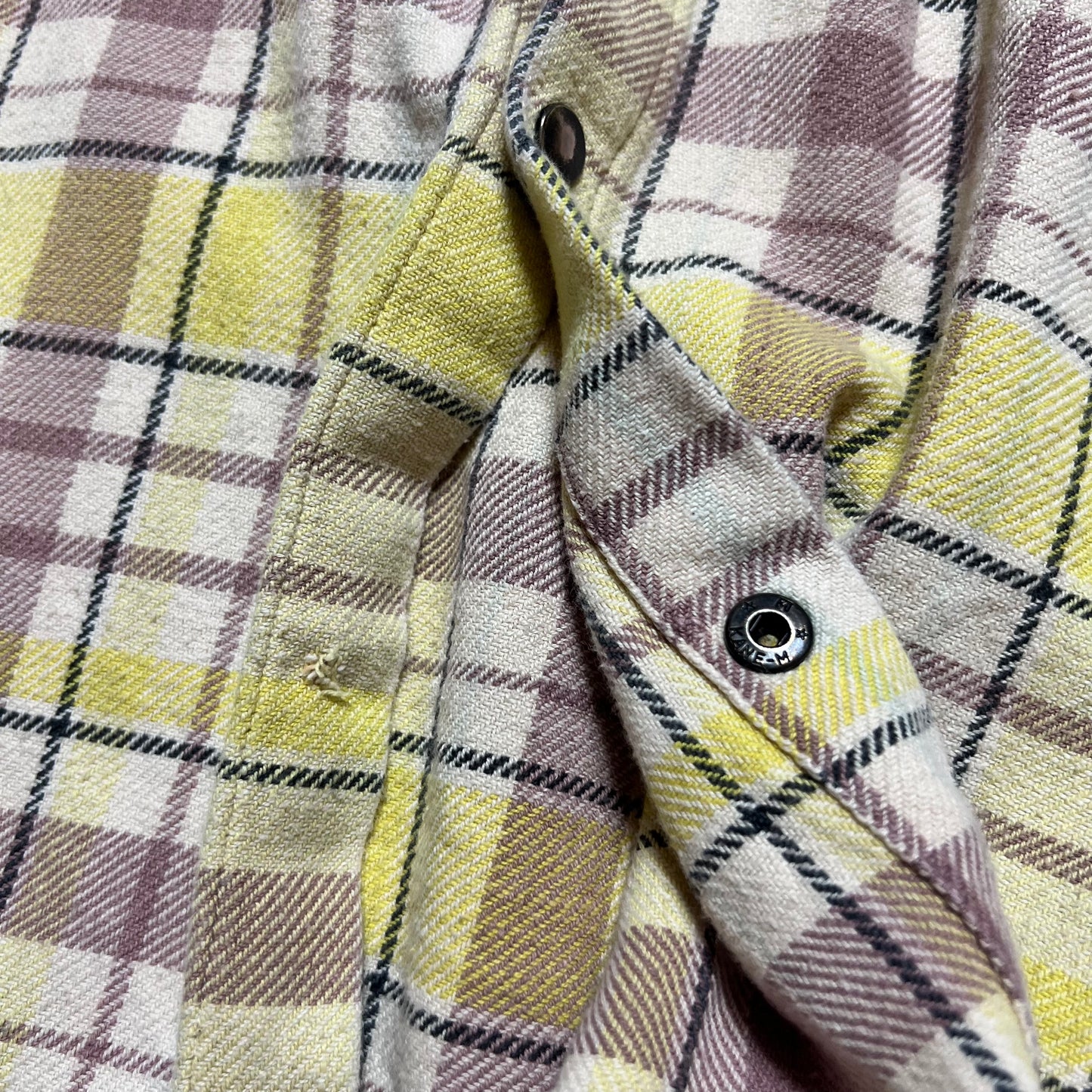 Vintage Home Boy Flanell Hemd Shirt gelb XL - Cats on Stacks VNTG