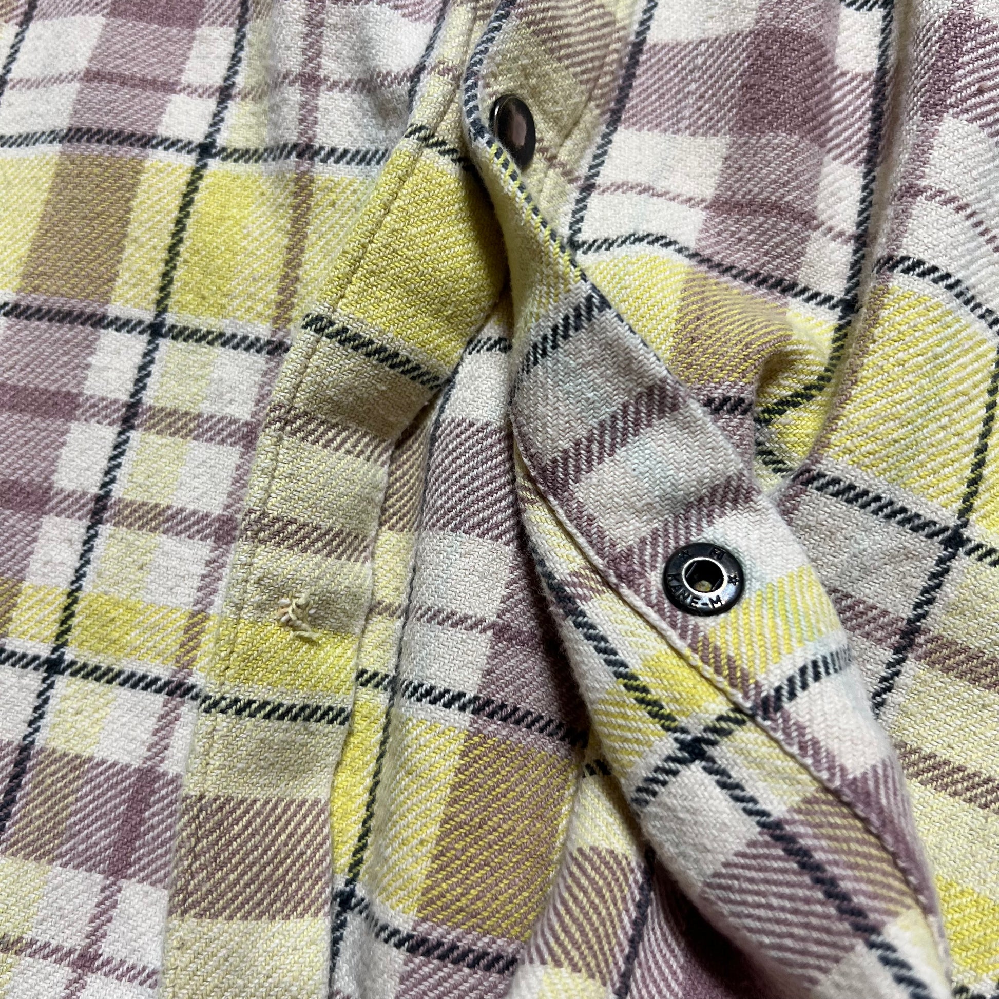 Vintage Home Boy Flanell Hemd Shirt gelb XL - Cats on Stacks VNTG