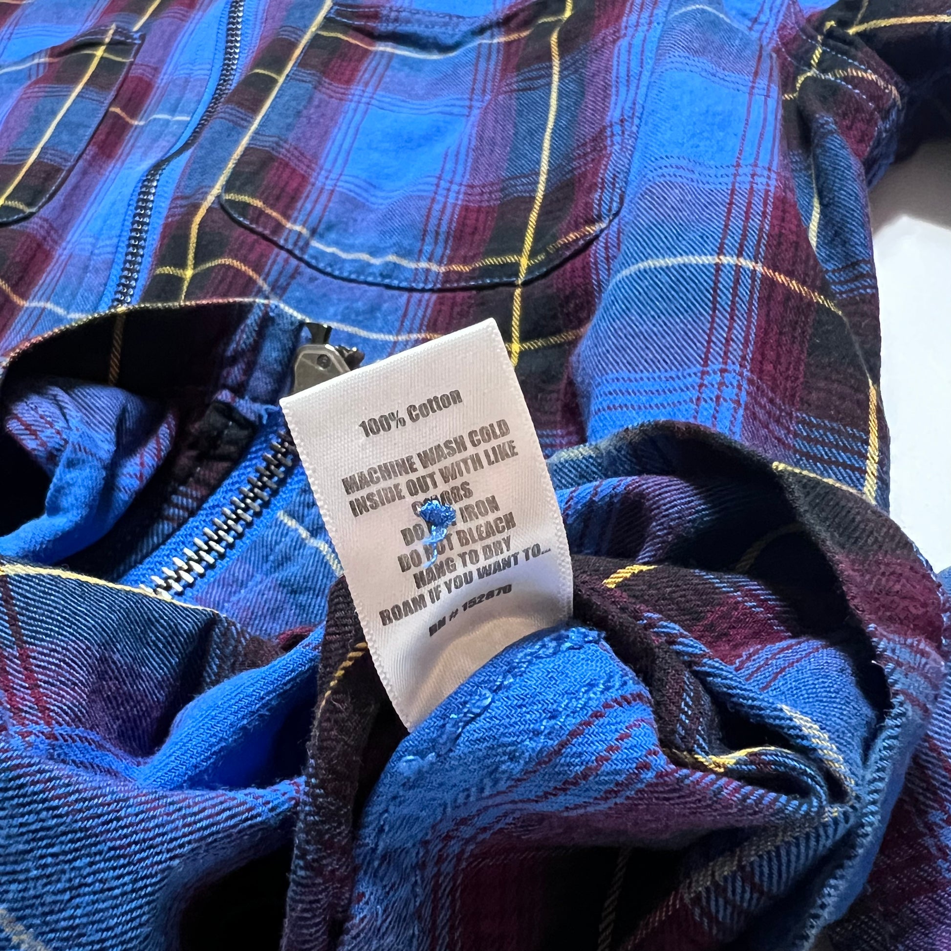 Retro Pleasures Zipper Hemd Shirt blau M / L - Cats on Stacks VNTG