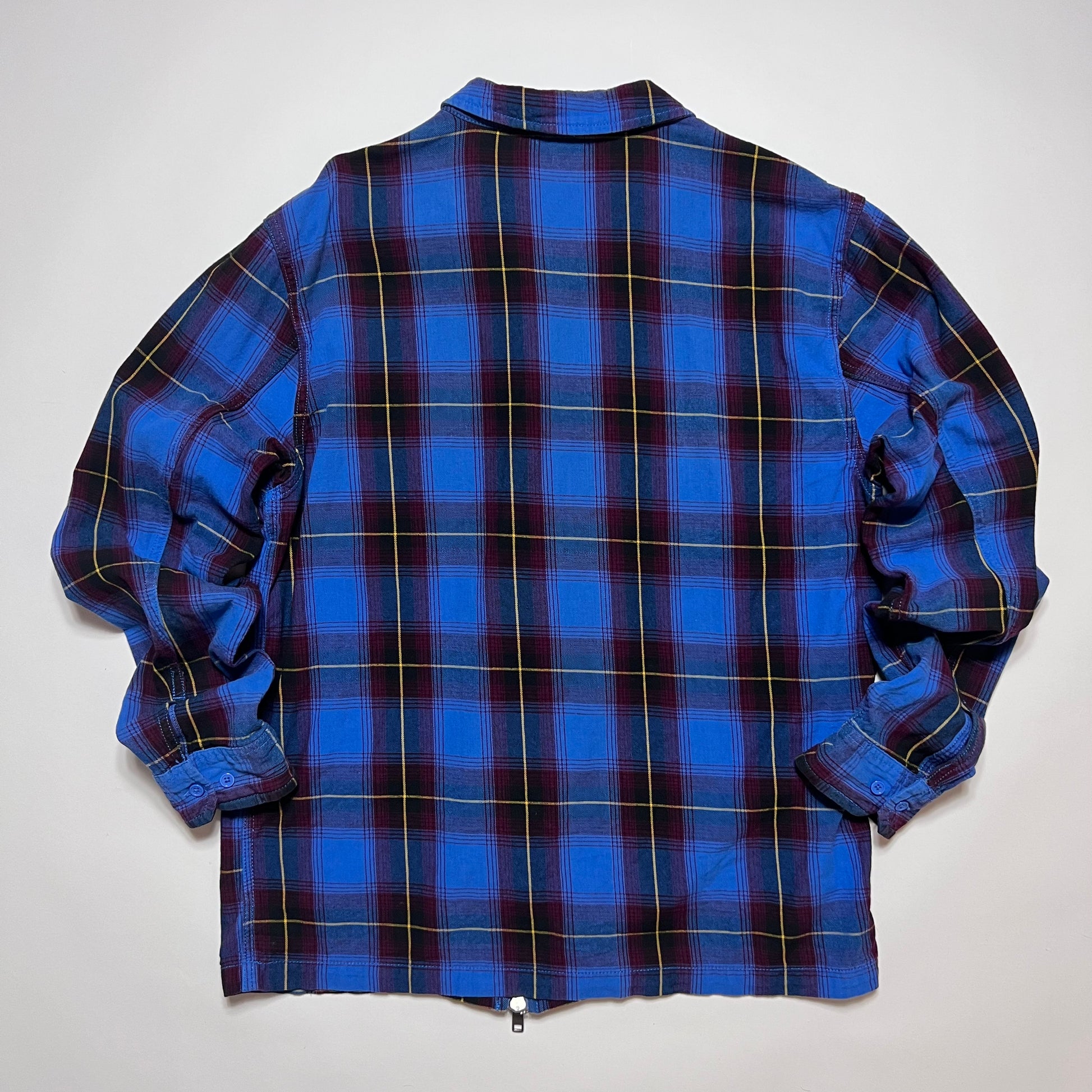 Retro Pleasures Zipper Hemd Shirt blau M / L - Cats on Stacks VNTG