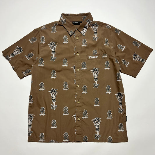 Vintage Fanatic Hawai Hemd Shirt braun L / XL - Cats on Stacks VNTG
