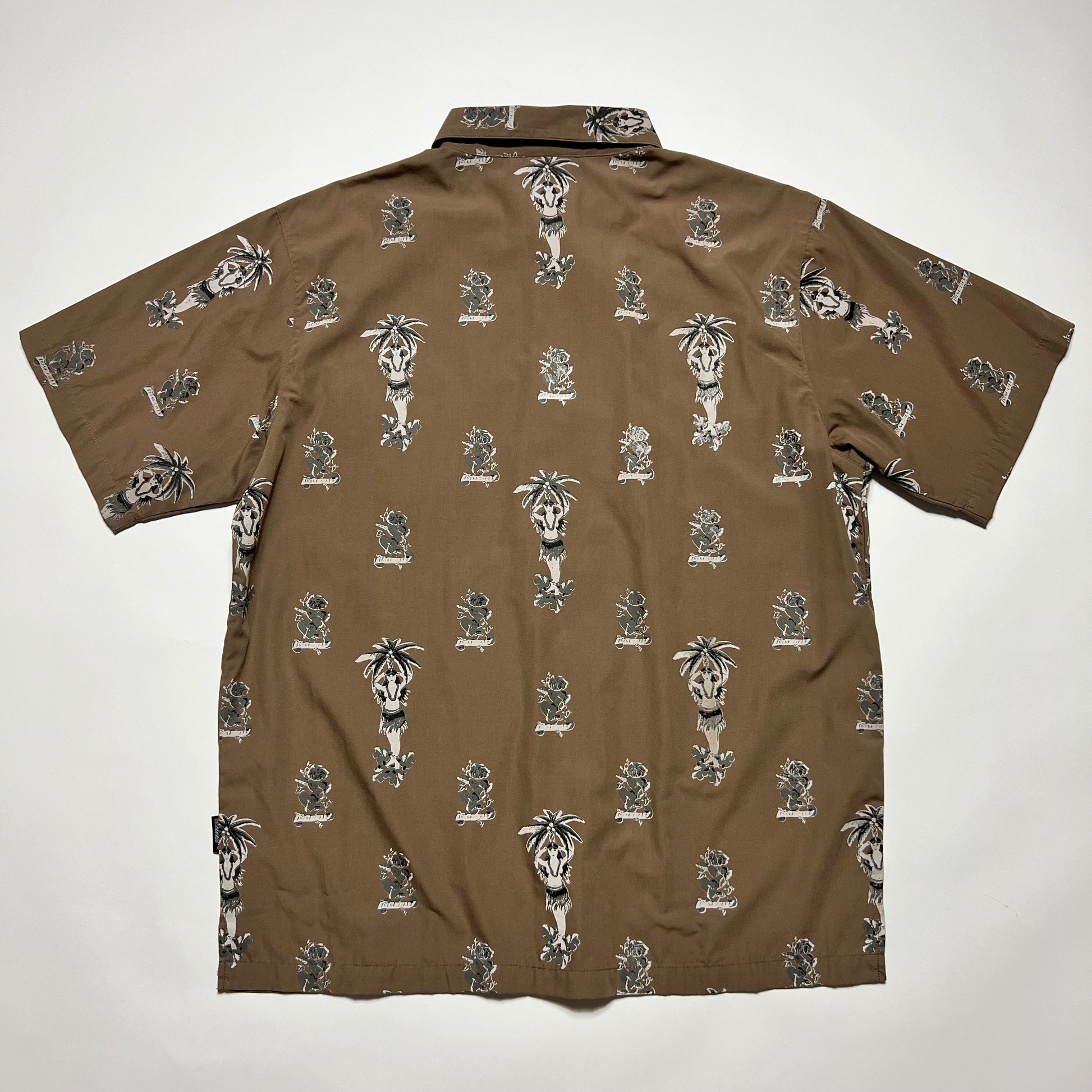Vintage Fanatic Hawai Hemd Shirt braun L / XL - Cats on Stacks VNTG