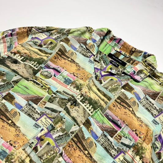 Urban Outfitters England Vacation Hemd Shirt grün M / L - Cats on Stacks VNTG
