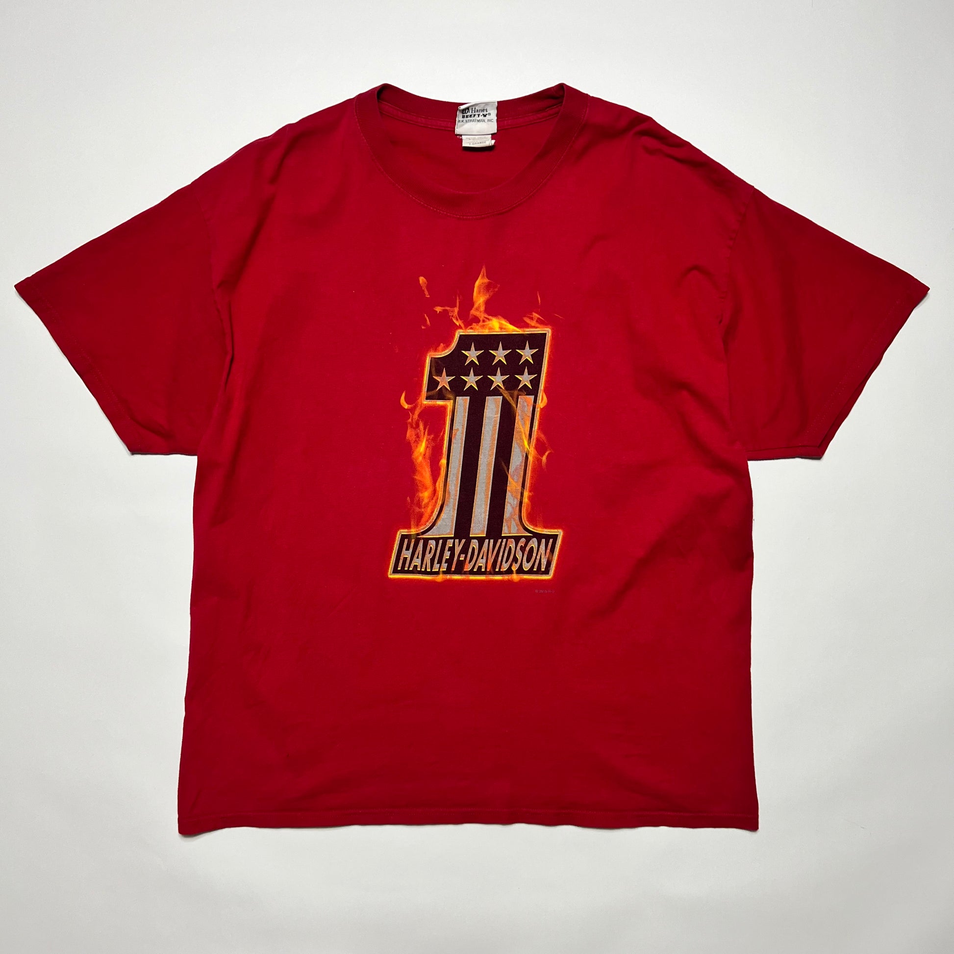 Retro Harley Davidson Nr.1 Cape Town 2016  T-Shirt rot XL - Cats on Stacks VNTG
