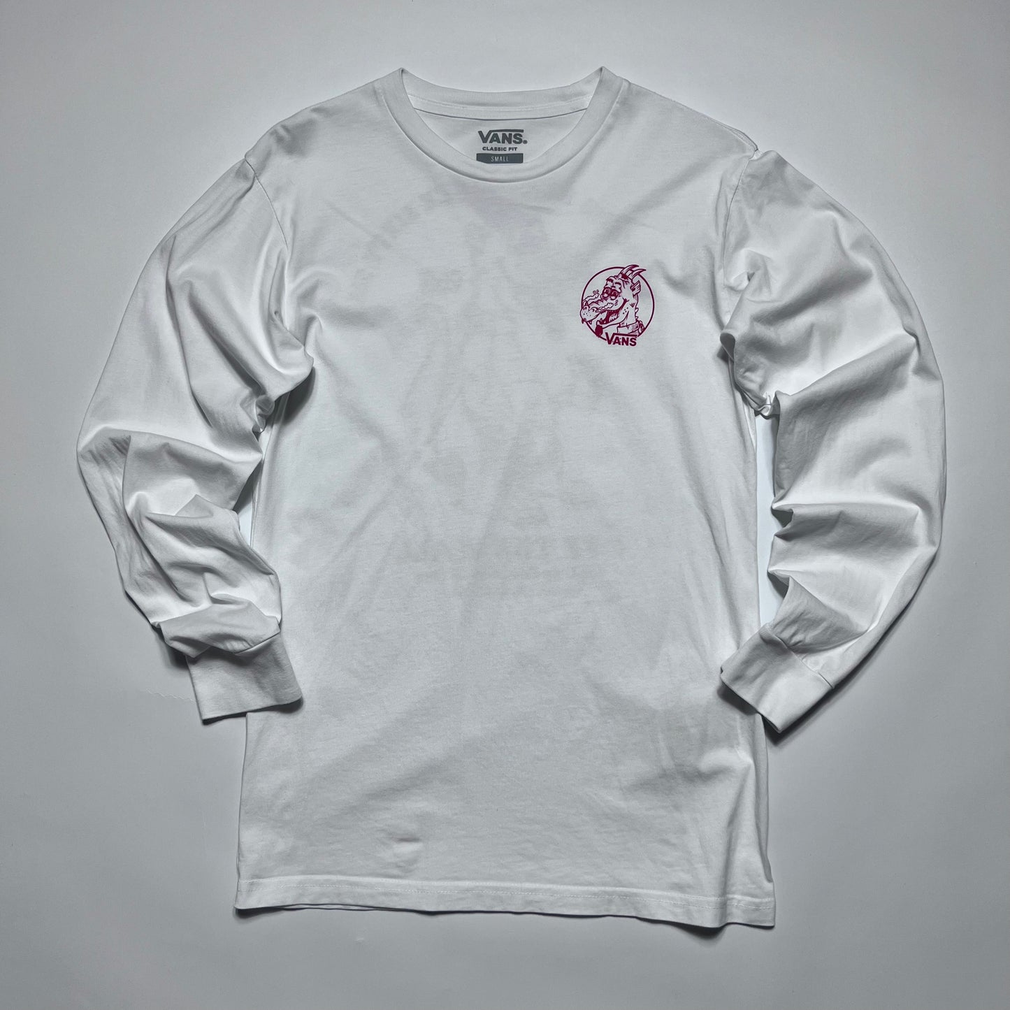 VANS Bring Heat Dragon Longsleeve Shirt weiß S - Cats on Stacks VNTG