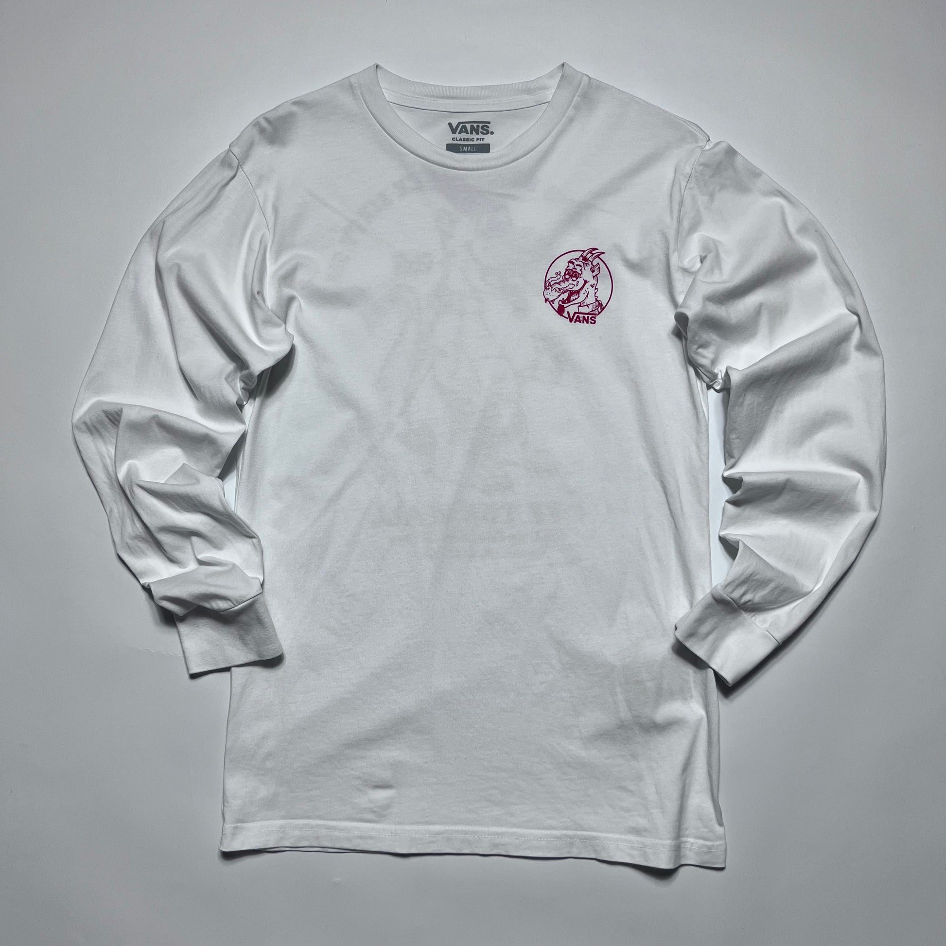 VANS Bring Heat Dragon Longsleeve Shirt weiß S - Cats on Stacks VNTG
