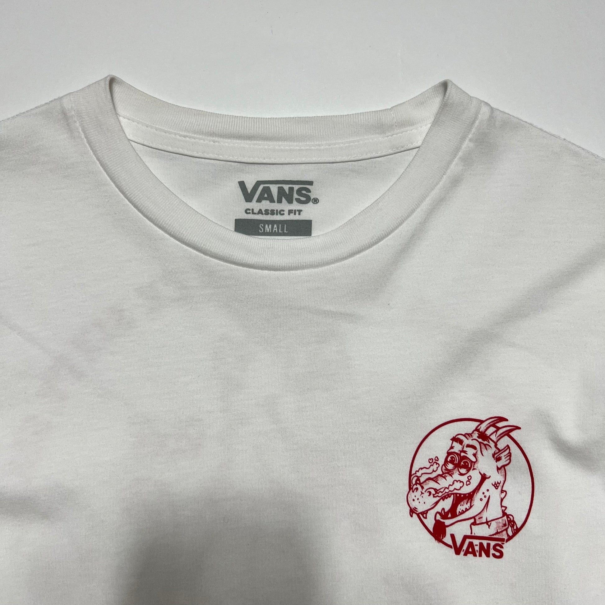 VANS Bring Heat Dragon Longsleeve Shirt weiß S - Cats on Stacks VNTG