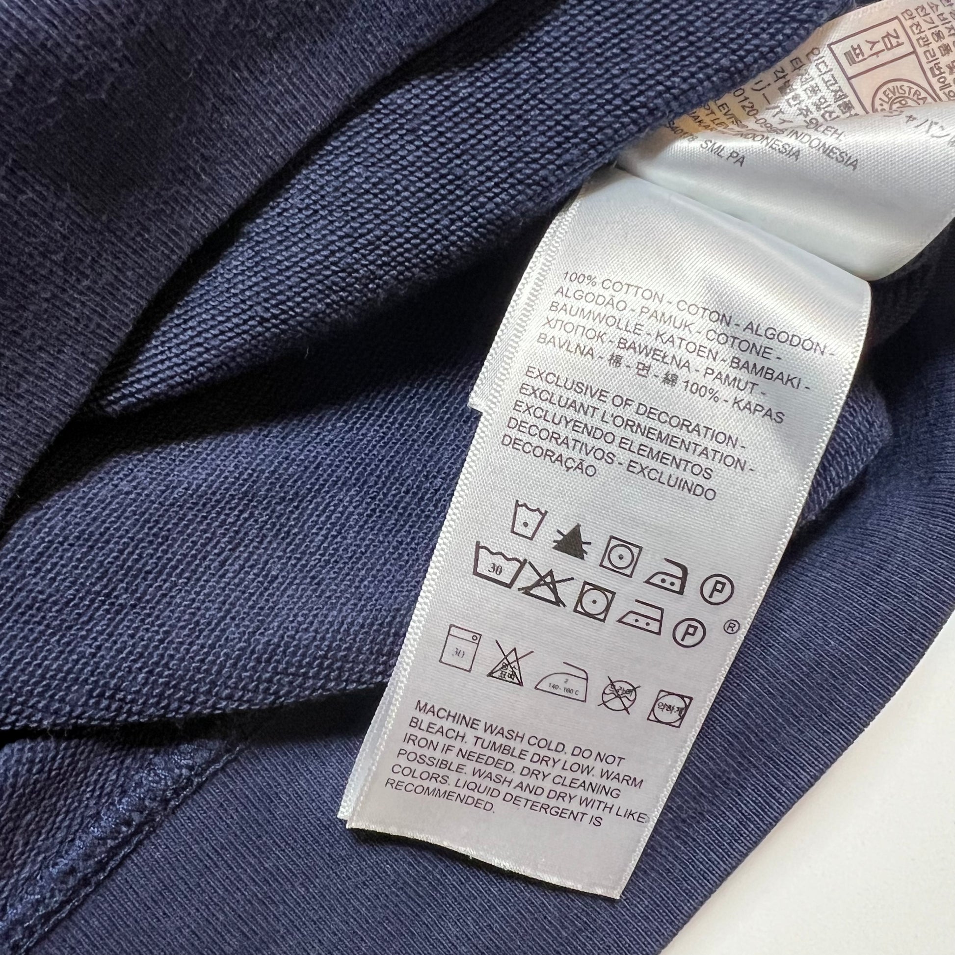 Levis Mini Boxlogo Crewneck Pullover blau S - Cats on Stacks VNTG