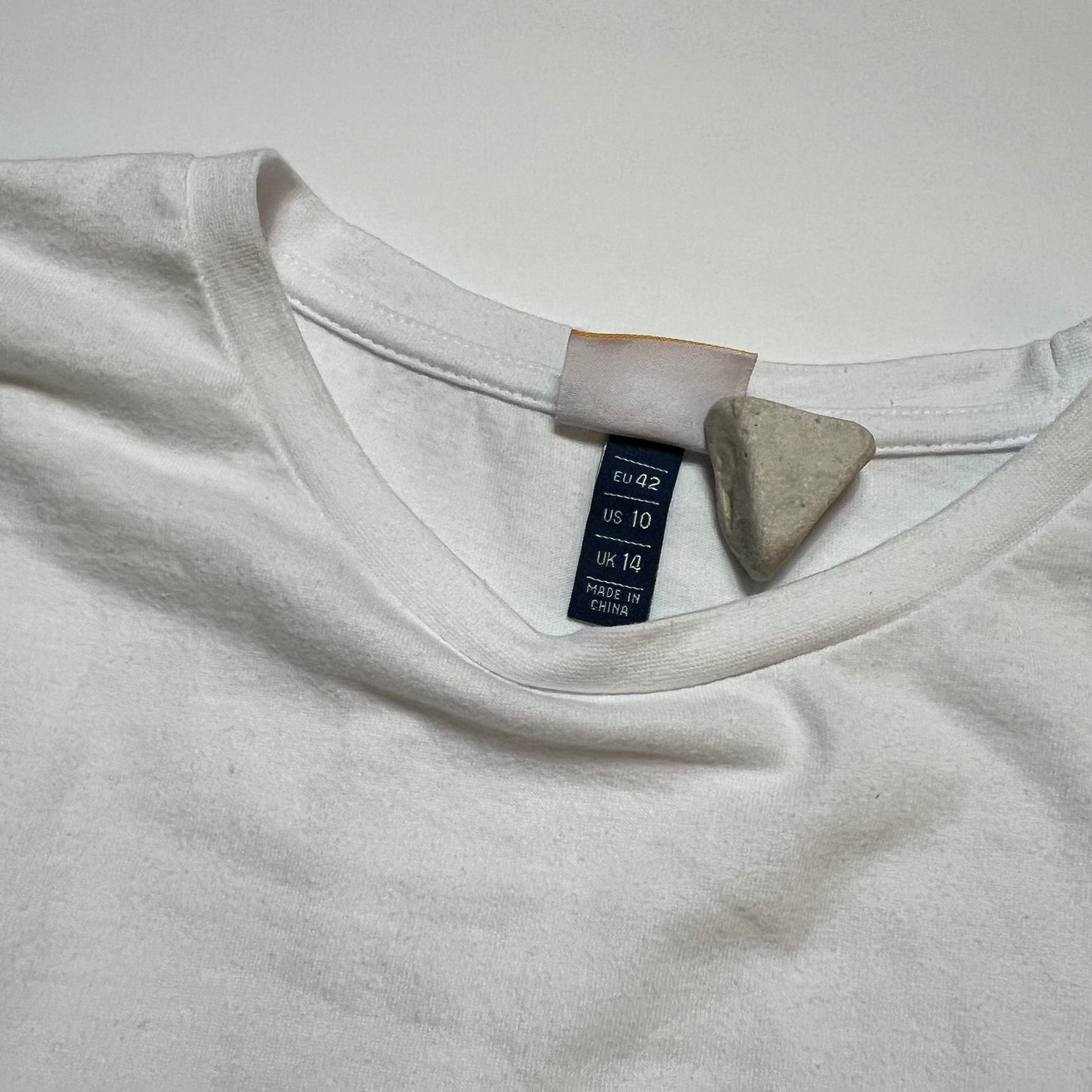 Damen Ellesse Big Logo Crop Top Shirt weiß 42 L / XL - Cats on Stacks VNTG