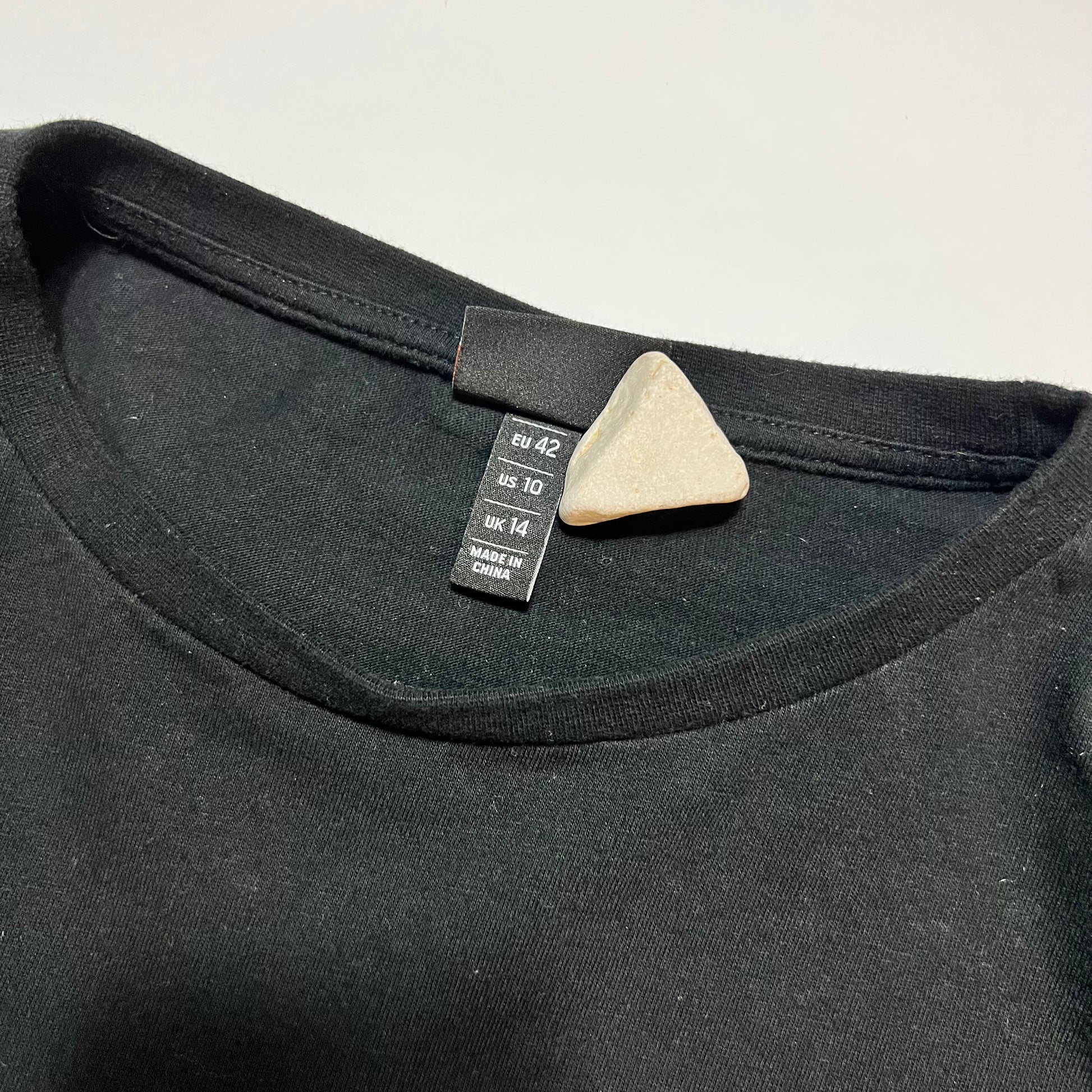 Damen Ellesse Big Logo Crop Top Shirt schwarz 42 L / XL - Cats on Stacks VNTG