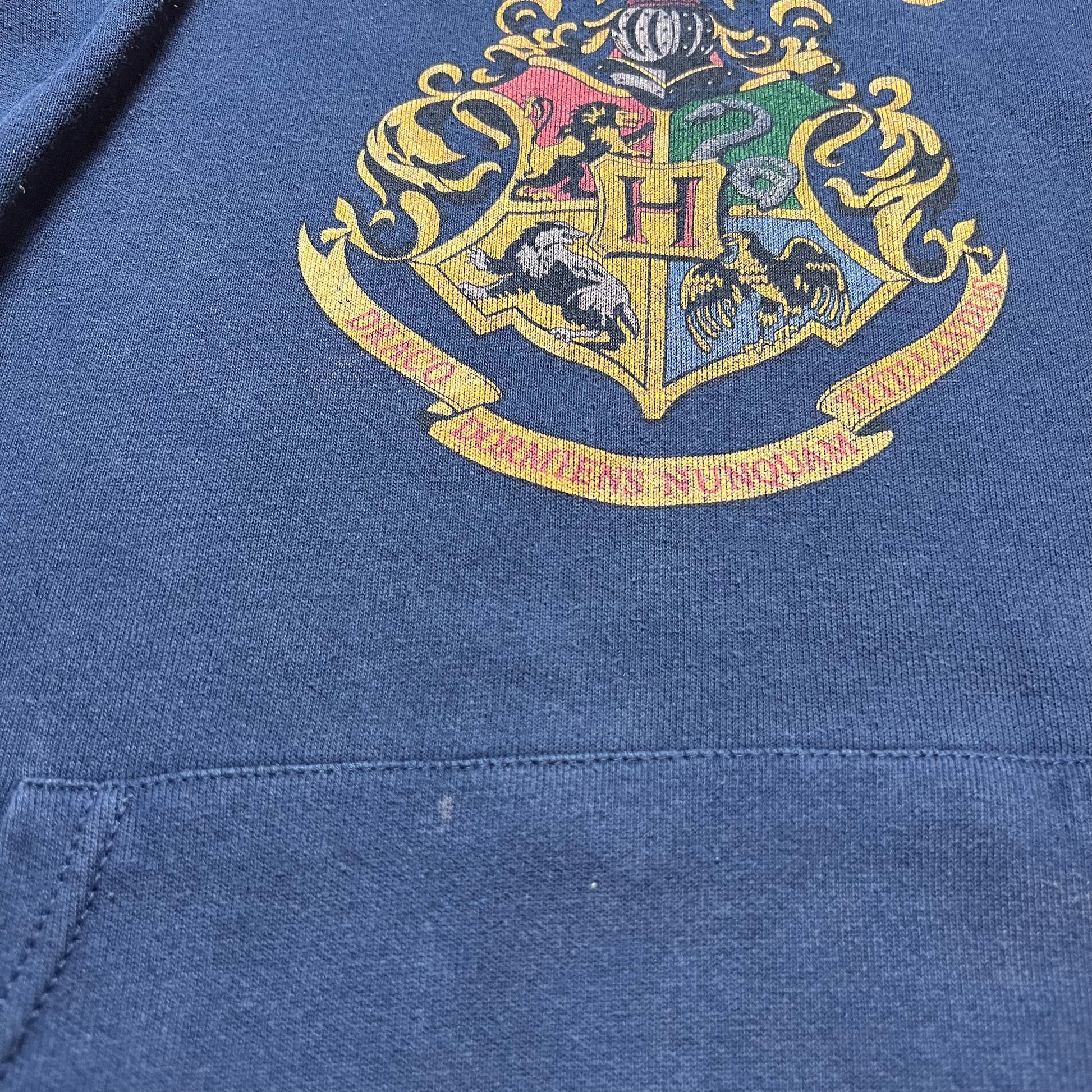 Damen Y2K Harry Potter Hogwarts Hoodie blau XL - Cats on Stacks VNTG