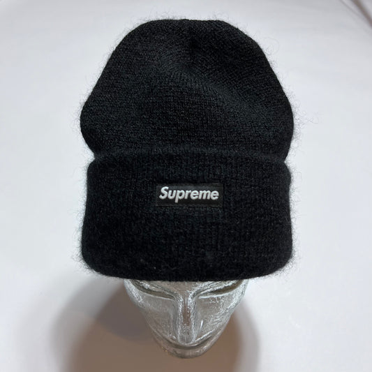 Supreme Kid Mohair Wollmütze Beanie schwarz - Cats on Stacks VNTG